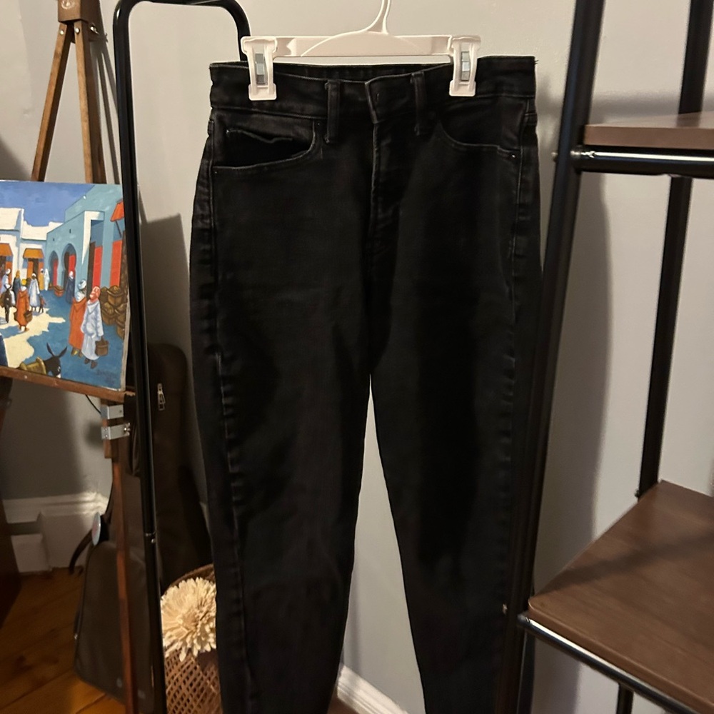 Old Navy High Rise O.G. Straight Black Jeans